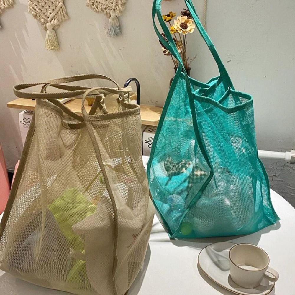 Mesh Beach Bag Lightweight, Br - Women Bags Casual 评论和价格