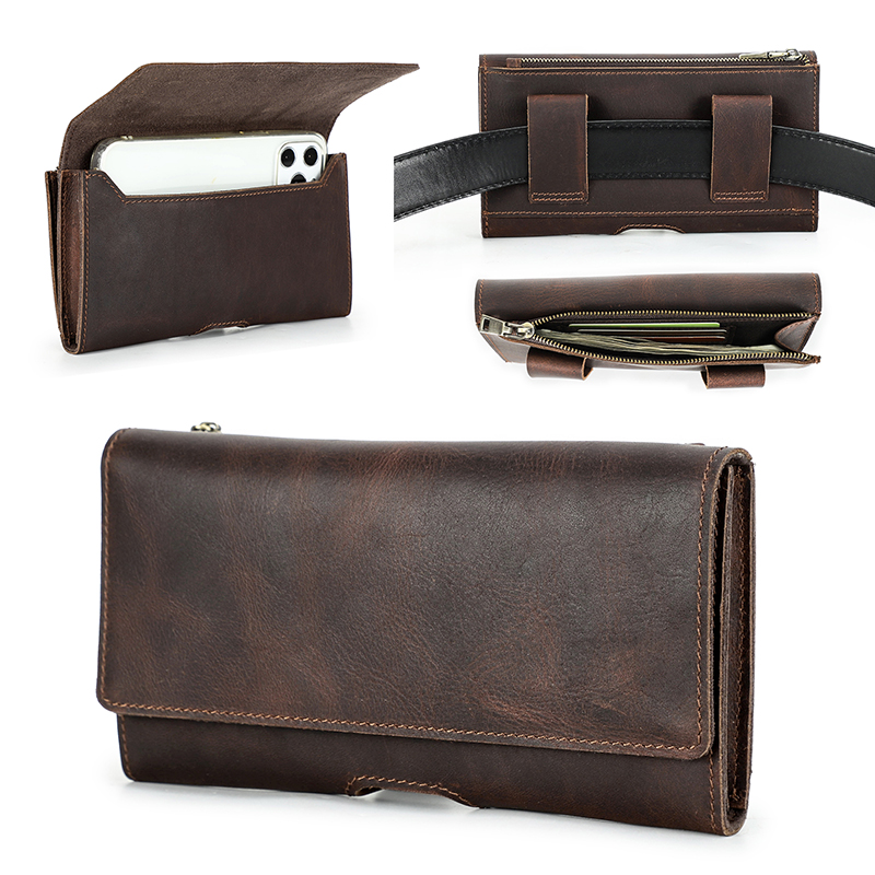 Cowhide Leather Waist Bag Phon - Saddle Bag Leather 评论和价格