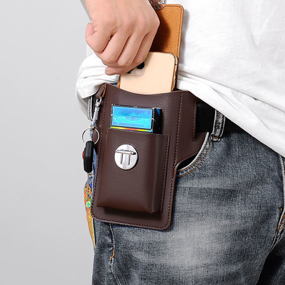New Men Waist Bag Mobile Phone - Saddle Bag Leather 评论和价格