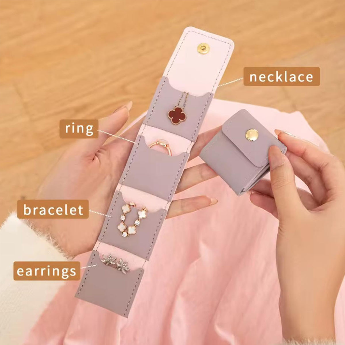 Portable Multi-pocket Jewelry  - Women Bags Office 评论和价格