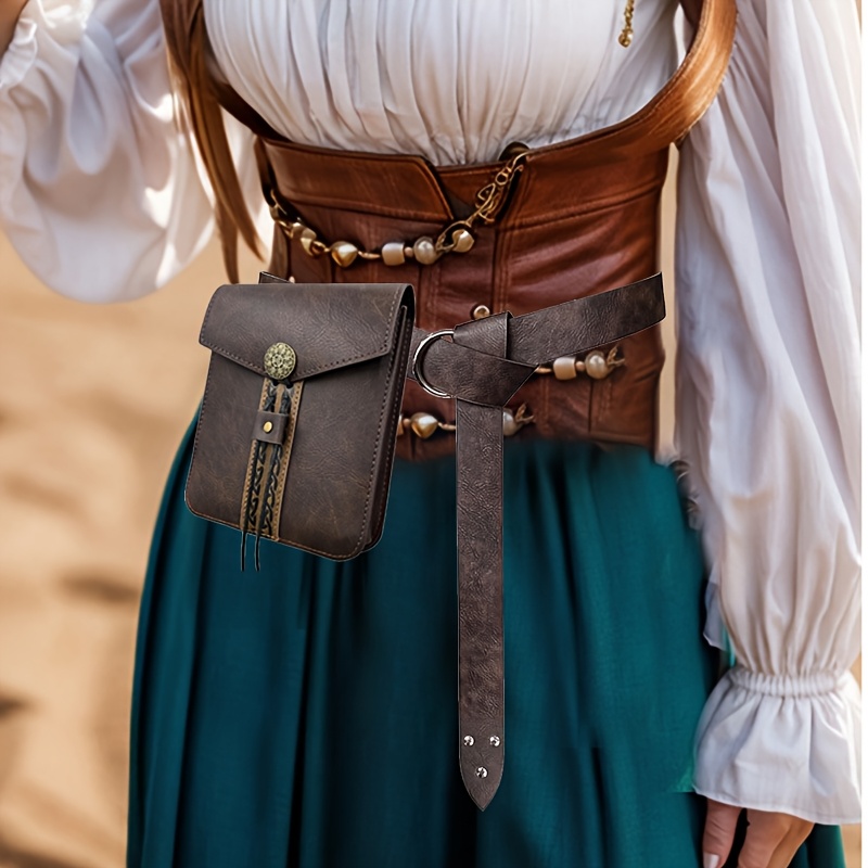 2pcs Medieval Vintage Imitatio - Saddle Bag Leather 评论和价格