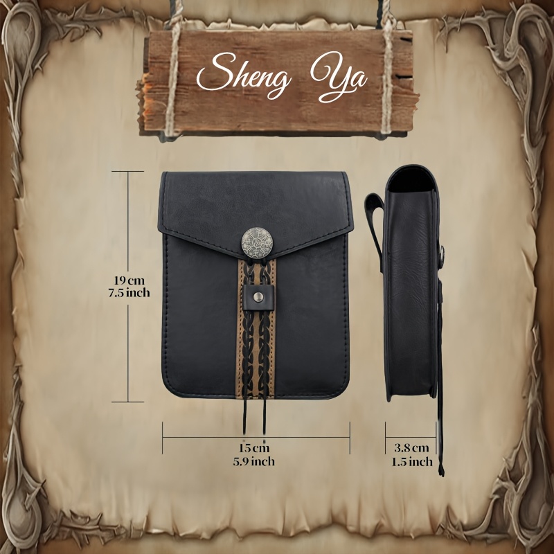 2pcs Medieval Vintage Imitatio - Saddle Bag Leather 评论和价格