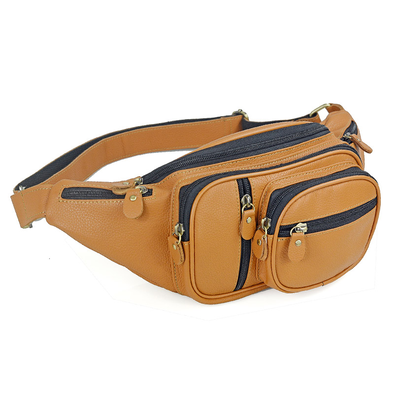 Men Genuine Leather Waist Pack - Saddle Bag Leather 评论和价格
