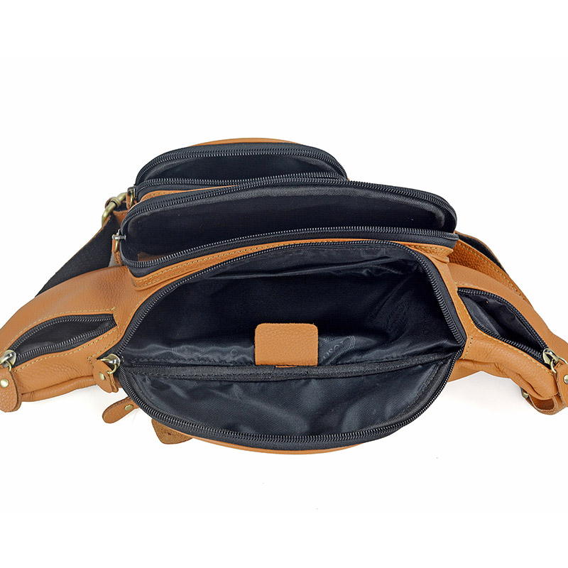 Men Genuine Leather Waist Pack - Saddle Bag Leather 评论和价格