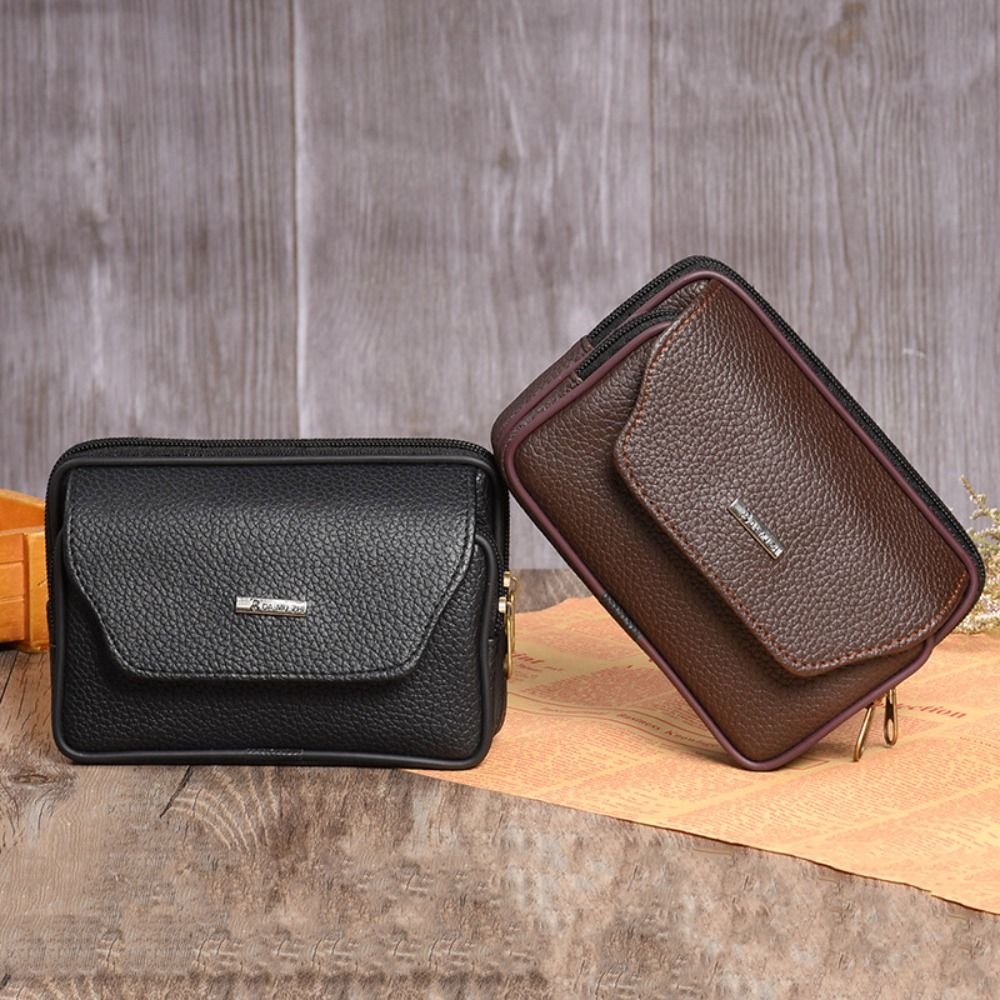 Casual PU Leather Men Waist Ba - Saddle Bag Leather 评论和价格