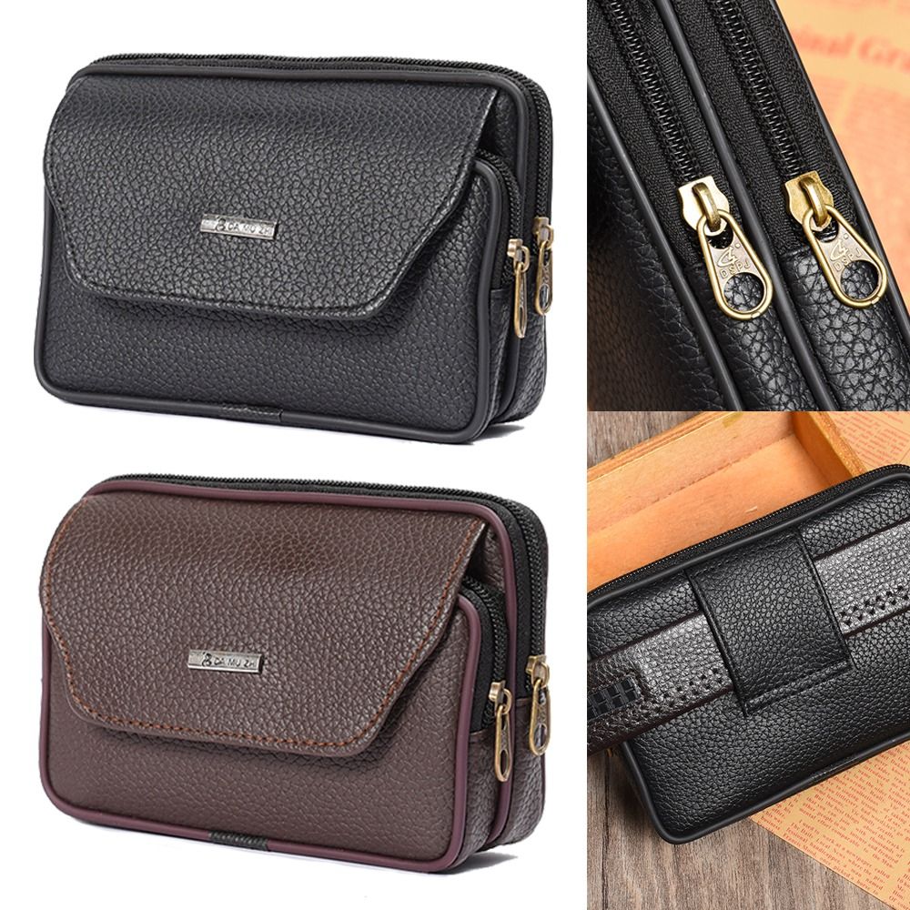 Casual PU Leather Men Waist Ba - Saddle Bag Leather 评论和价格