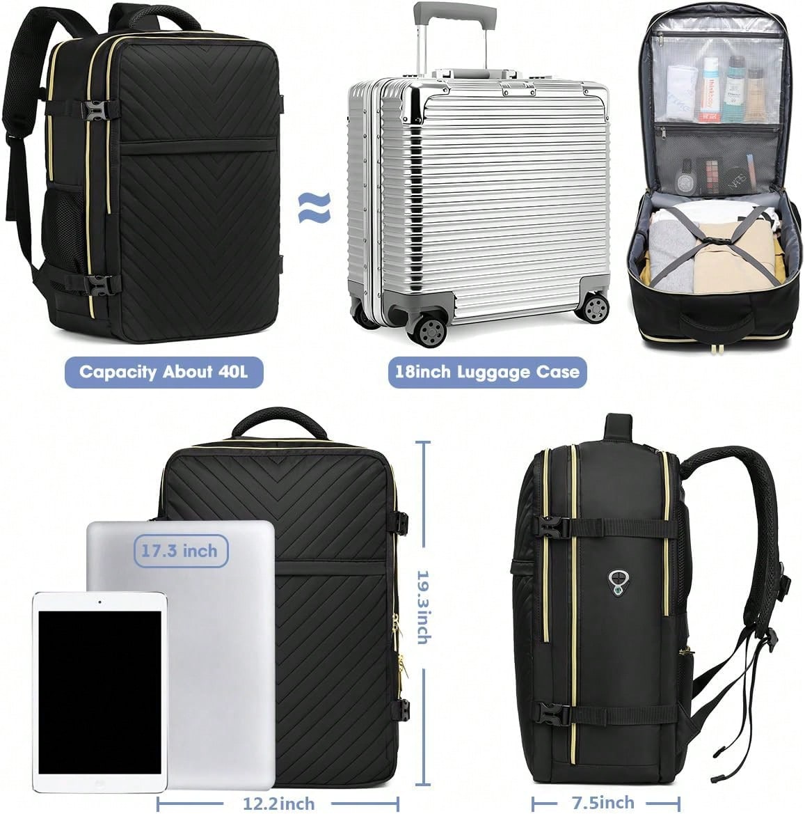 Large Carry On Travel Backpack - Women Bags Large 评论和价格