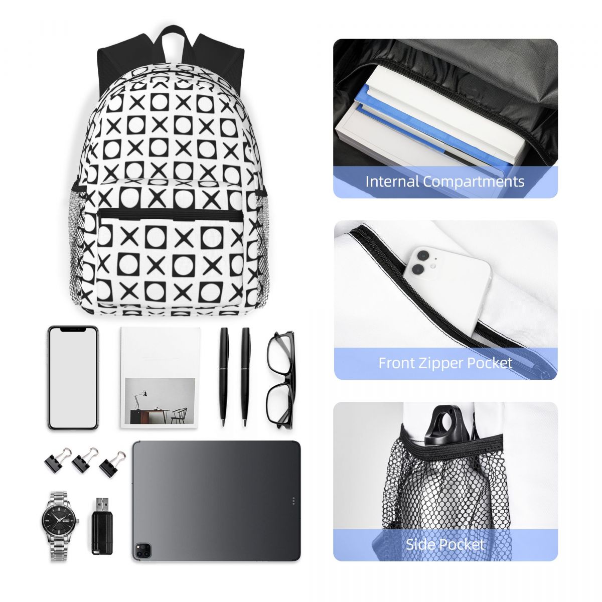 XOXO Pattern Student Backpack  - Women'S Xoxo Bags 评论和价格
