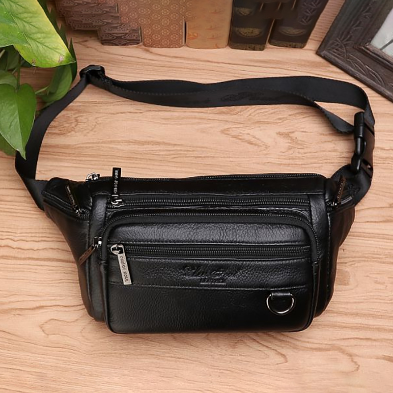 Men Waist Fanny Bags Sling Che - Saddle Bag Leather 评论和价格