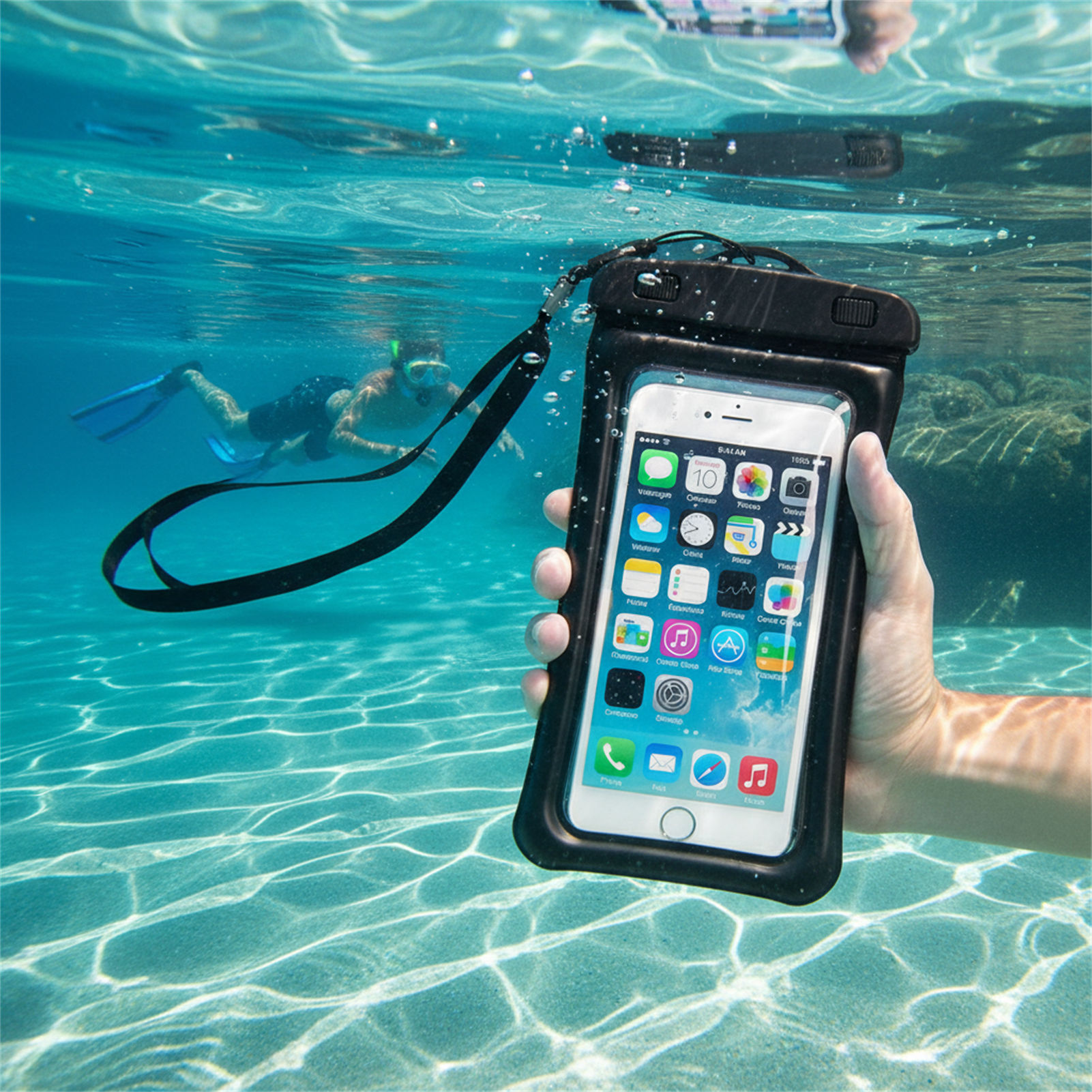 Blue Black Waterproof Phone Ba - Women Bags Waterproof 评论和价格
