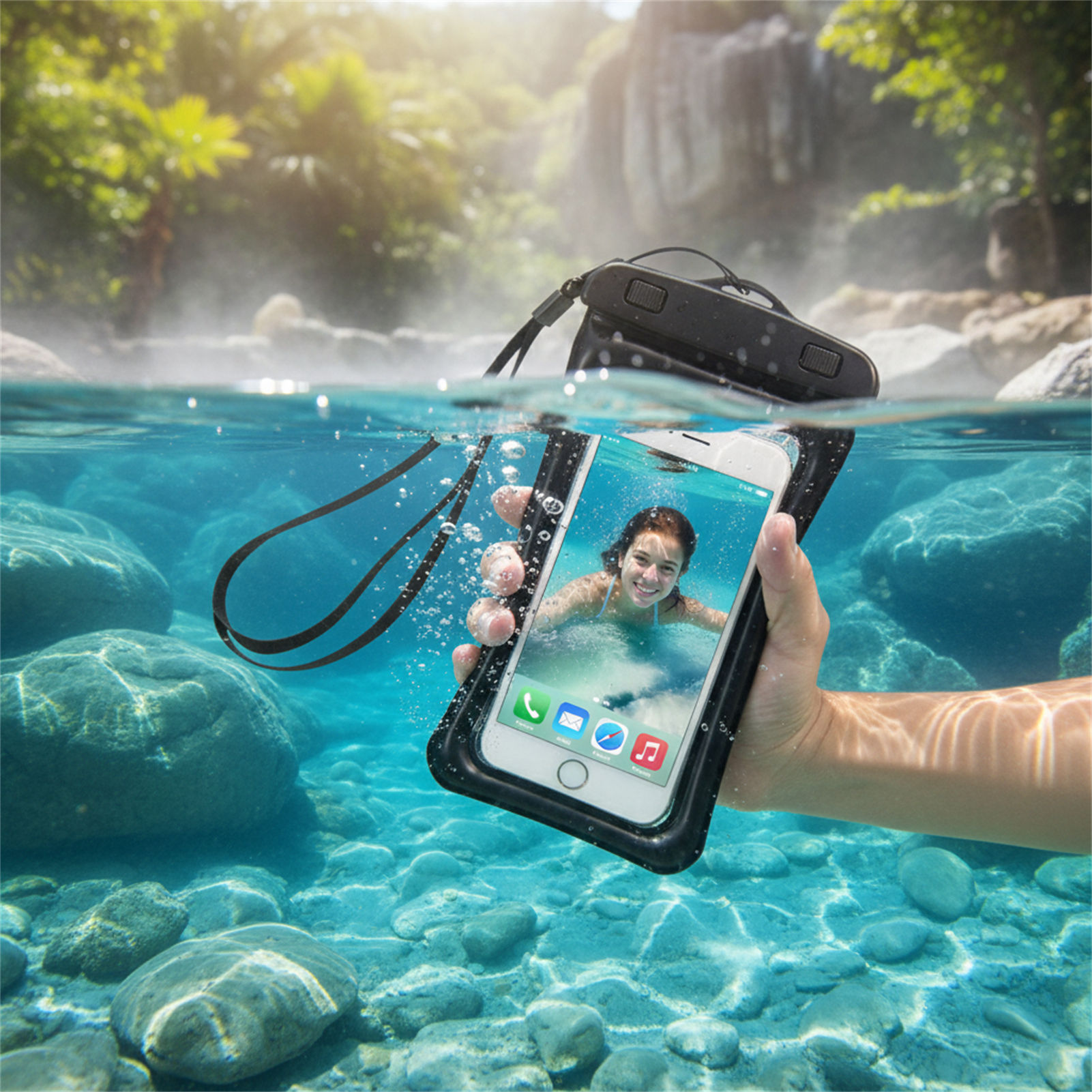 Blue Black Waterproof Phone Ba - Women Bags Waterproof 评论和价格