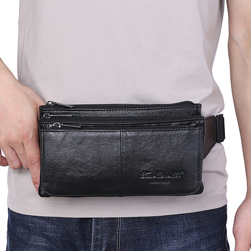 Men Waist Fanny Pack Belt Hip  - Saddle Bag Leather 评论和价格