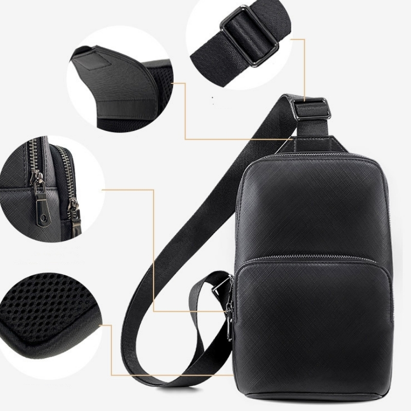 Fashion Design Black Men's Sli - Saddle Bag Leather 评论和价格