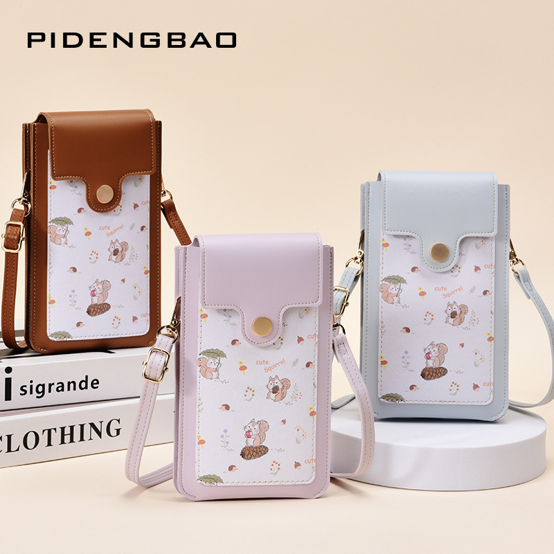 New Cute Squirrel Pattern Touc - Women Bags Leather 评论和价格