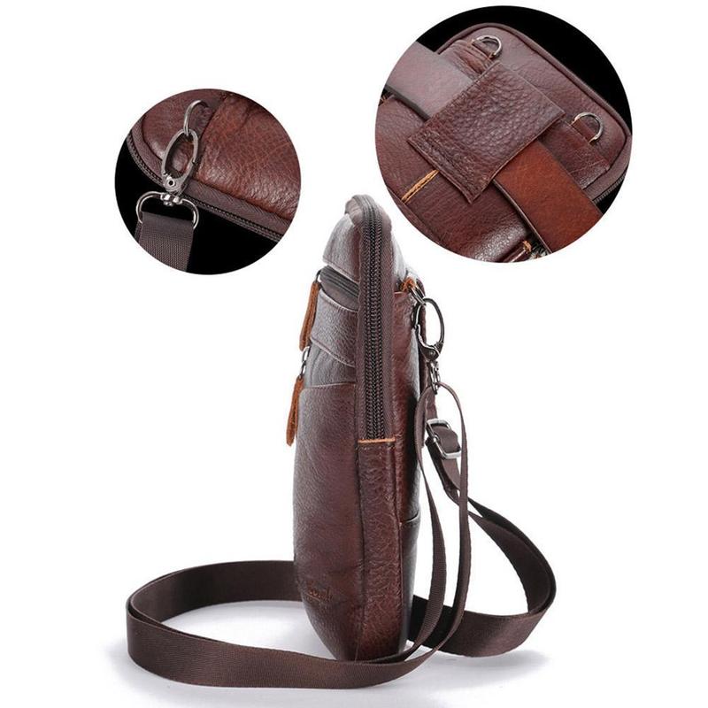 Men Genuine Leather Bag Vertic - Saddle Bag Leather 评论和价格
