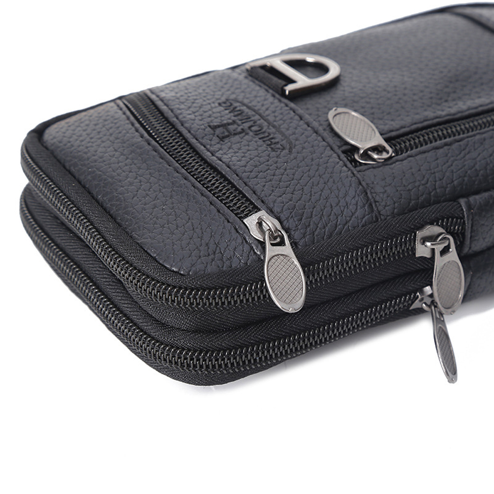 Men Waist Bag Mobile Phone Bag - Saddle Bag Leather 评论和价格