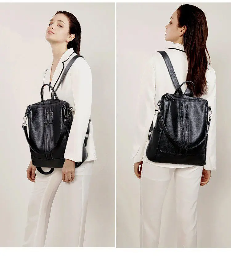 Women Soft Leather Backpack Sc - Women Bags Office 评论和价格