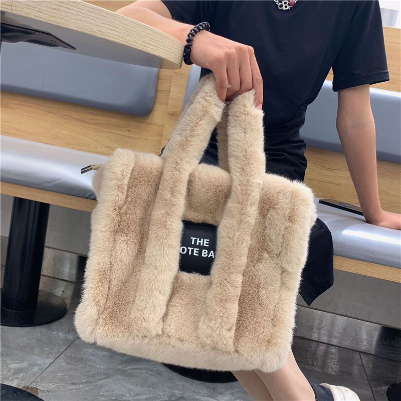 Winter Women Faux Fur  Plush T - Women'S Tote Bags Designer 评论和价格