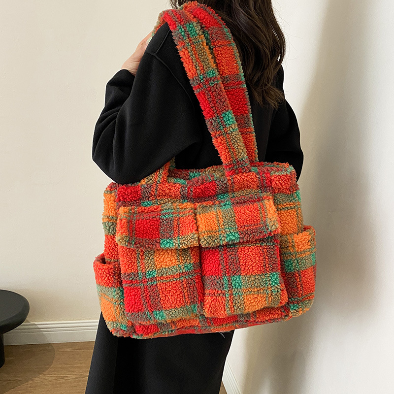 Lamb Fleece tote bags for wome - Women'S Tote Bags Designer 评论和价格