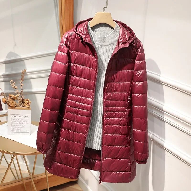 Female Long Down Jacket Light  - Women Bags Office 评论和价格