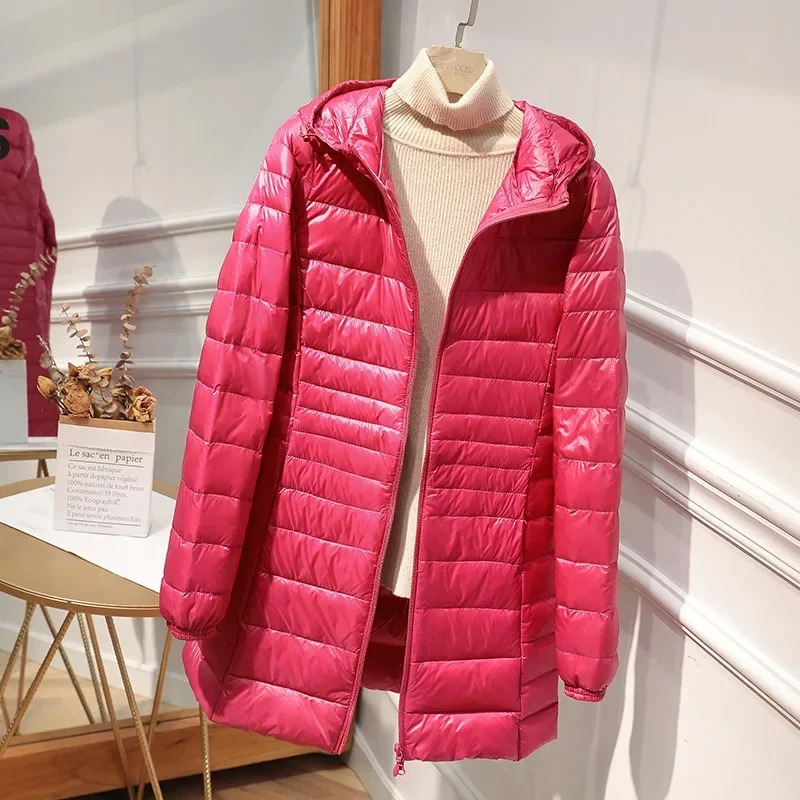 Female Long Down Jacket Light  - Women Bags Office 评论和价格