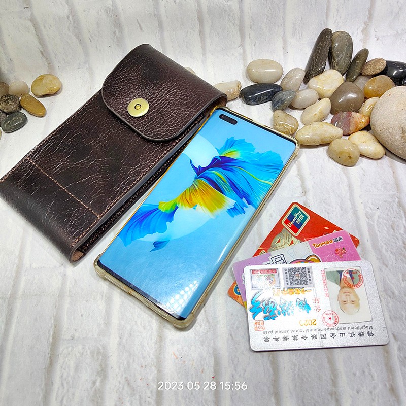 Mobile Phone Waist Bag Holster - Saddle Bag Leather 评论和价格