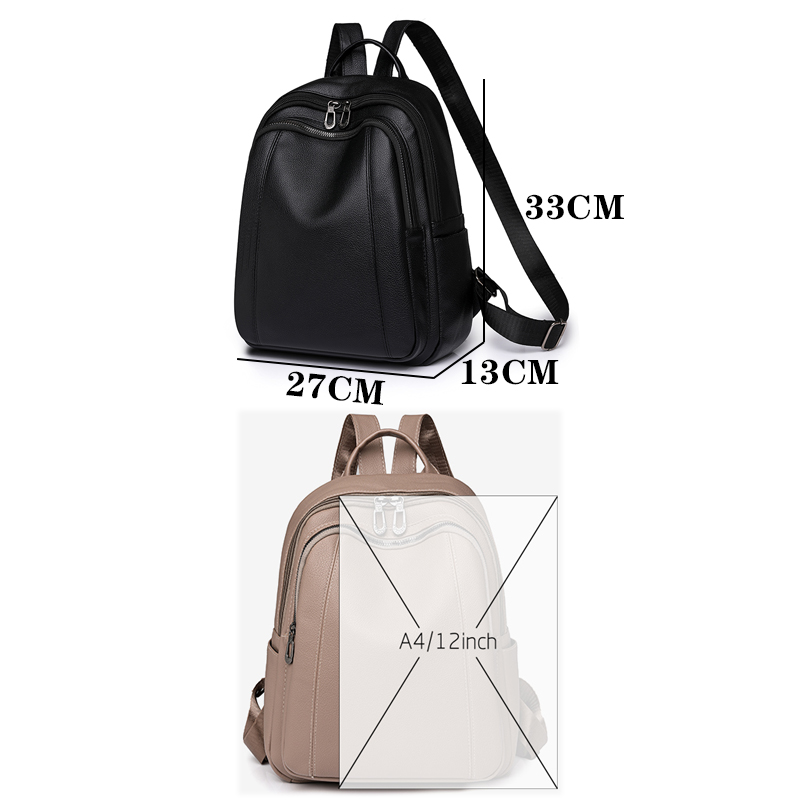 High Quality Leather Backpack  - Women Bags Medium Size 评论和价格