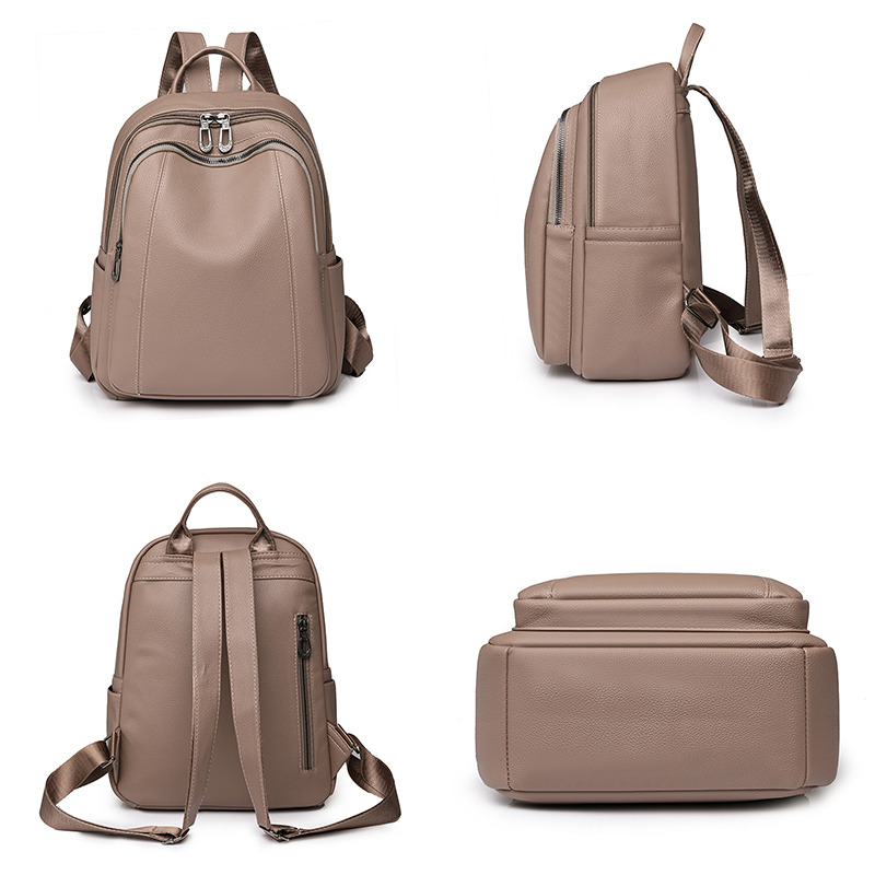 High Quality Leather Backpack  - Women Bags Medium Size 评论和价格