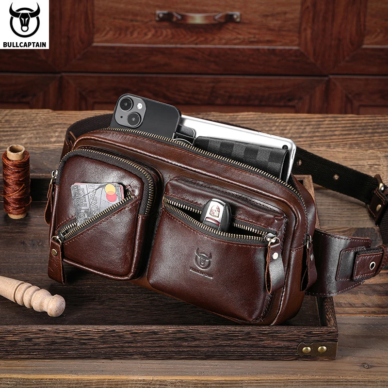 BULLCAPTAIN Men's Genuine Leat - Saddle Bag Leather 评论和价格