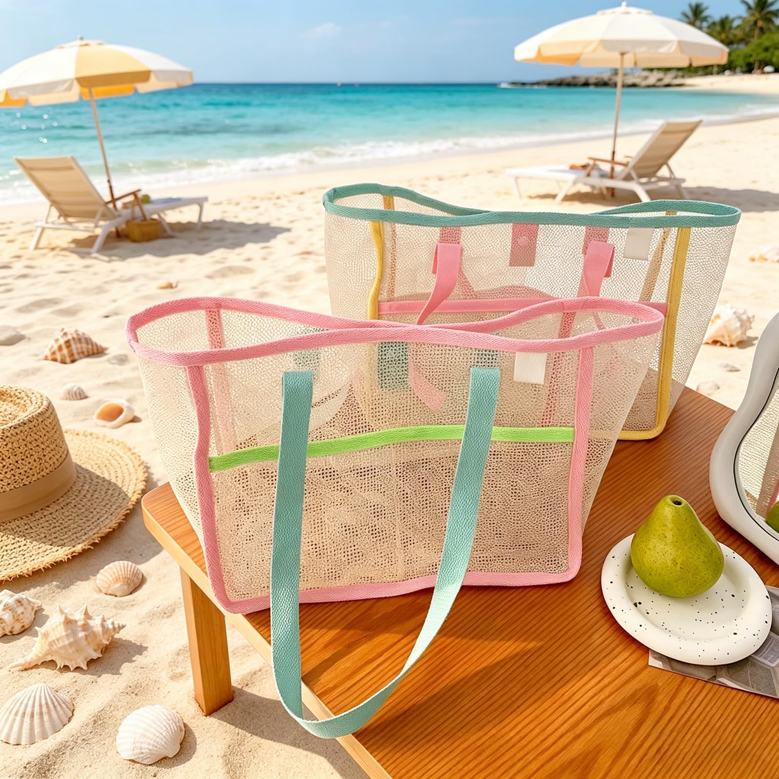 Beach Bags for Women Colorful  - Women Bags Casual 评论和价格
