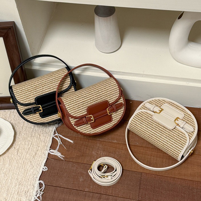 England Style Mini Straw Saddl - Saddle Bag Leather 评论和价格