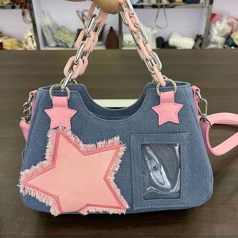 Denim Women Underarm Shopper T - Women'S Tote Bags Designer 评论和价格