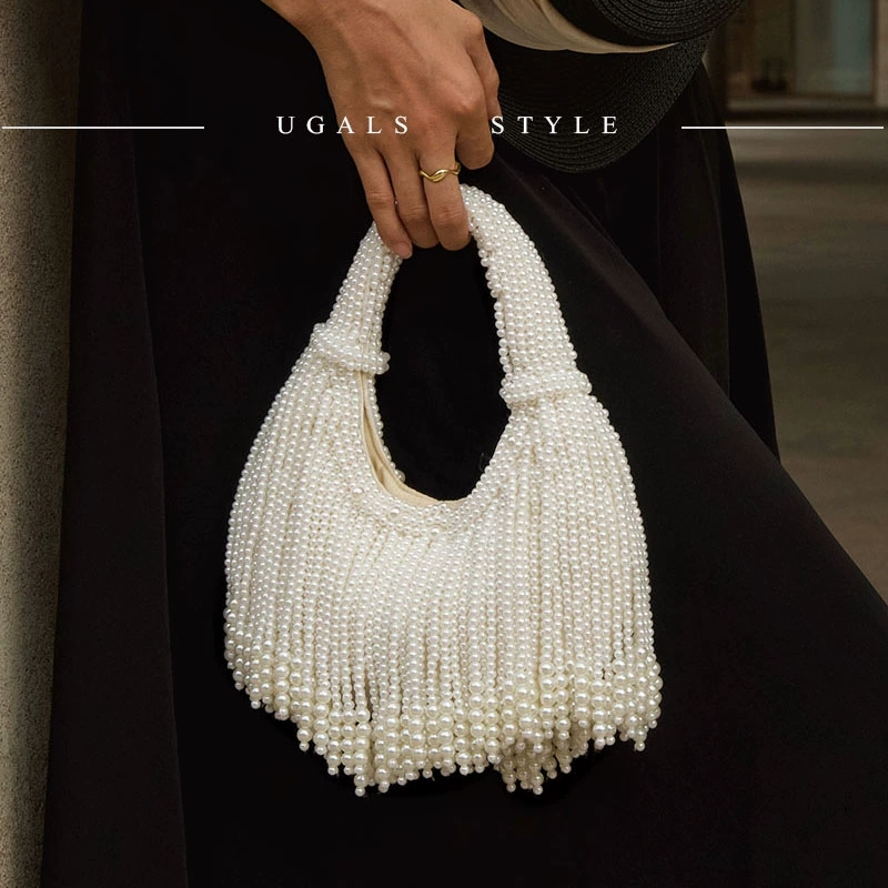 Design Handle Pearl Evening Cl - Women Bags Rack 评论和价格