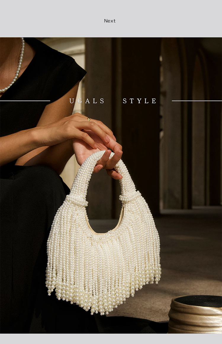 Design Handle Pearl Evening Cl - Women Bags Rack 评论和价格