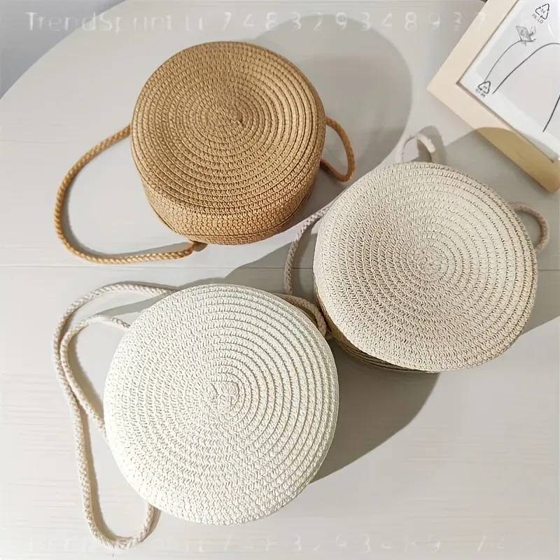 Round Woven Rattan Crossbody B - Women Bags Handmade 评论和价格