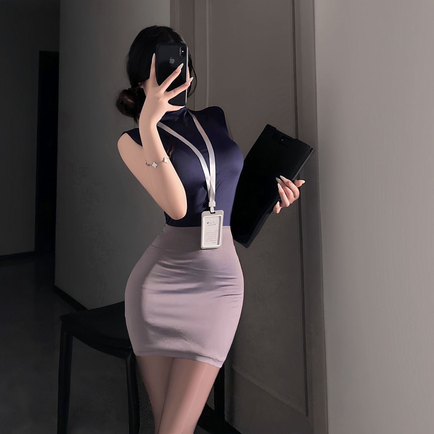 Sweet Skirts Set OL Sexy Pure  - Women Bags Office 评论和价格