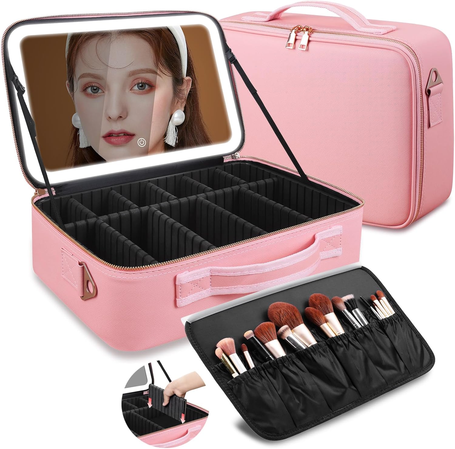 Large Capacity Makeup Bag 15'' - Women Bags Large 评论和价格